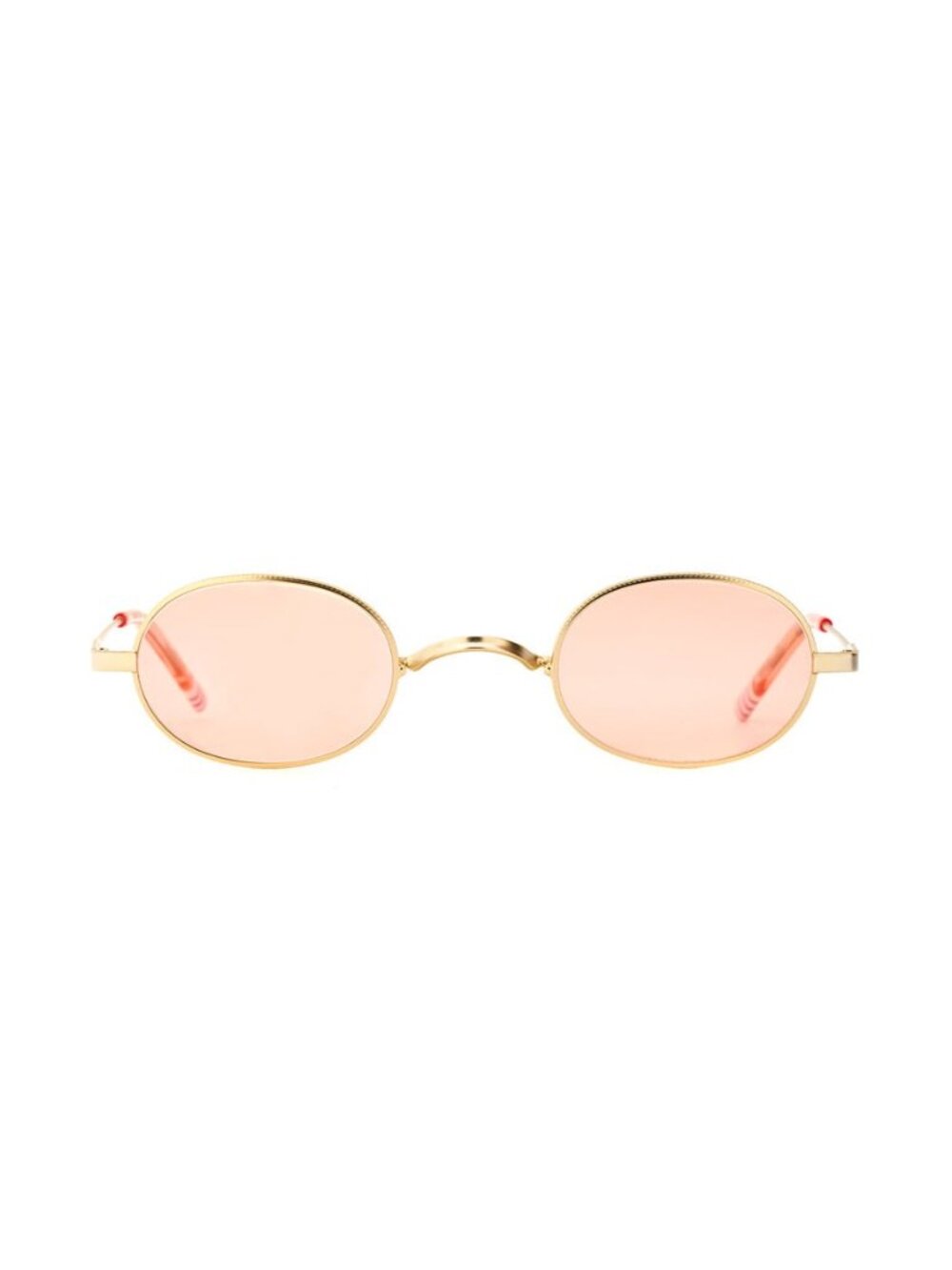 New Etnia Barcelona Unisex Sunglasses Gold Round Transparent Lens Metal Frame